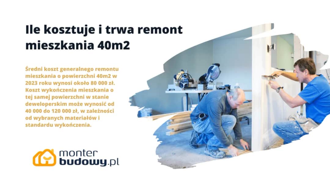 Ile kosztuje remont mieszkania 40m? Zaskakujące ceny i porady
